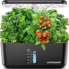 Ahopegarden Indoor Garden Hydroponics Growing System: 10 Pods Plant Germination 