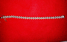 Vintage 94 Swiss CZ Diamonds Tennis Bracelet In 14k Yellow Gold Filled Bracelet