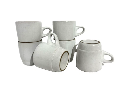 Heath Ceramics Rim Line Stackable Mug Set- Set Of 6