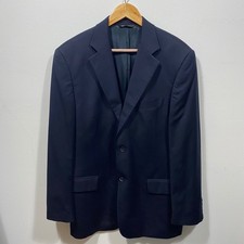 Zino Mens Navy Blue Wool Blazer Vitale Barberis Canonico Super 110s Size 40R
