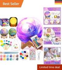 Bastelset f&uuml;r kreative Kinder: Mondlampe mit 12 Farben und Pinsel - 6-12 Jahre
