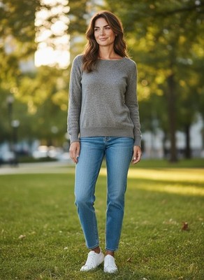 LOFT Diamond Pattern Cotton Knit Sweater - Size Medium