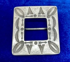 A Interesting Vintage Metal Native American Stamped Belt Buckle.