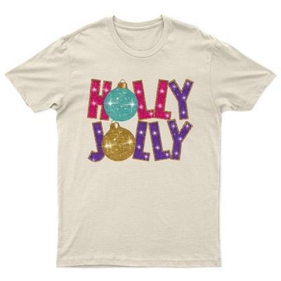 Holly Jolly Christmas Holiday T-Shirt Unisex Geschenk Retro Lustig Damen...