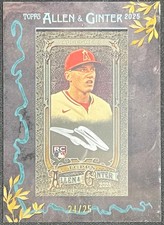 2025 TOPPS ALLEN & GINTER SAMUEL ALDEGHERI BLACK FRAMED MINI AUTO #24/25