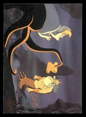 1991 Pro Set The Little Mermaid #77 Showing Triton the contract with Ariel's sig
