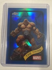 2025 Topps Chrome Marvel Blue REFRACTOR #109 The Thing /299