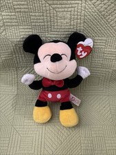 TY Beanie Babies Collection Disney Mickey Mouse 6" Plush Toy Stuffed NWT