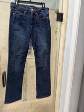 Spanx Jeans, Women's, Size 28, 5 Pocket Dark Wash Zip Slim Boot, Dark Wash