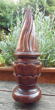 RECLAIMED LARGE ANTIQUE CARVED STAIR NEWEL POST CAP TOP FINIAL COUNTRY HOUSE #F1