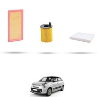 Hoffcar Wartungsset - 3 Filter FüR Fiat 500 L 0.9 Natural Power 59KW Ab 2012