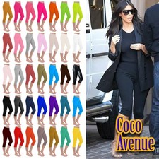 Damen Uni Crop Leggings 3/4 Länge Skinny Aktiv Yoga Fitnessstudio Training Caprihose