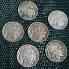Lot of 6 Old Coins - Buffalo Nickels - FREE SHIPPING