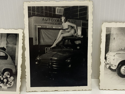 3 Vintage 50's Girlie PIN UP Photos Risk B&W Original Nude Fiat Nudes Artists