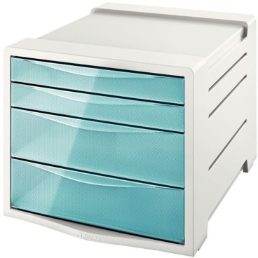 Esselte Schubladenbox Colour'Ice, 4 Schübe, blau/lichtgrau 1 bis 20x SPARE 25%