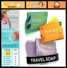 Portable Hand Soap Sheets - 300 Dissolvable Travel Soap Sheets, Orange, Tea Tree