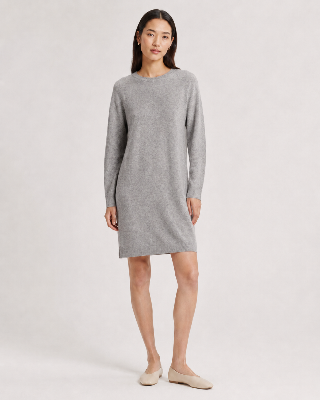 Everlane Sweater Dress Womens Sz S Gray Wool Blend Quiet Luxury Preppy Longsleev