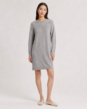 Everlane Sweater Dress Womens Sz S Gray Wool Blend Quiet Luxury Preppy Longsleev