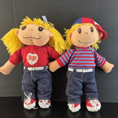 Vintage Lot  JOY CONE Ice Cream Advertising Cloth Rag Dolls Plush BOY & GIRL SET