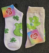 Care Bear Socks Set 2 Good Luck Bear Shamrock Care Bears St. Patrick's Day Socks
