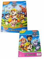 Paw Patrol  My Busy Books   2 Books , Pink And Blue- 10 Figures And A Play Mat