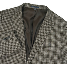 Jos A Bank 1905 48R Brown Check Relaxed Soft Shoulder Blazer Jacket Sport Coat