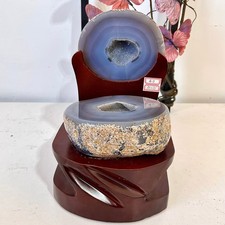 7.78LB Natural Agate Treasure Basin Quartz Rock Earth Crystal Cave Healing