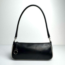 Borsa a tracolla PRADA Archive in pelle nera NERO vintage Y2K autentica