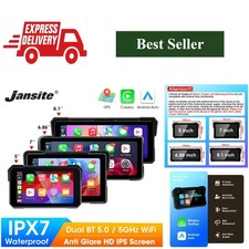Jansite Motorcycle CarPlay Display Waterproof IPX7 GPS Dashboard 5-8.1in