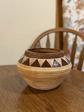 Vintage Brown And Tan Planter With Southweste...