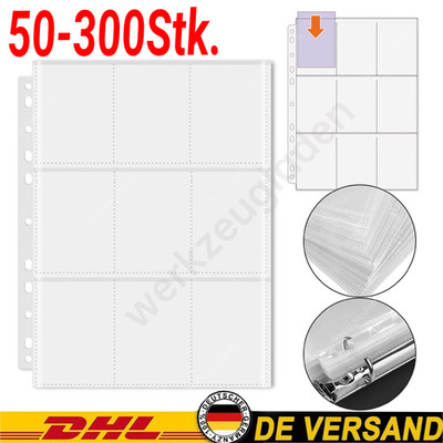 50-300X Sammelhüllen Prospekthüllen A4 Trading Cards Hülle Hüllen Sammelkarten