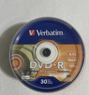 Verbatim LightScribe DVD-R Recordable Discs 4.7GB 30 Pack - SEALED