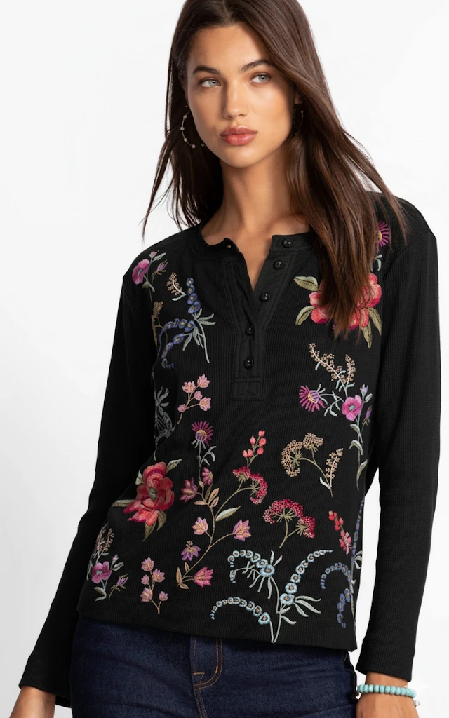 Embroidered Thermal Tops for Women for sale | eBay
