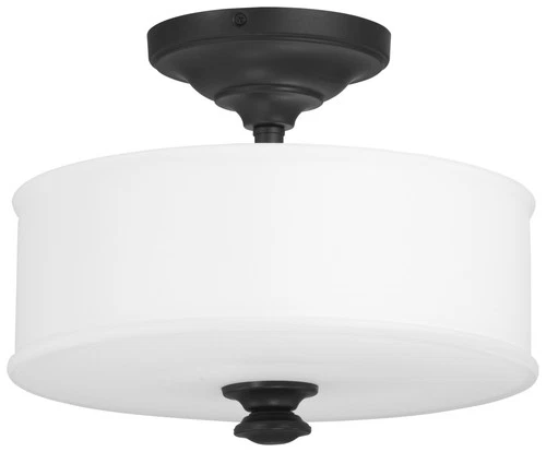 Minka Lavery 4172 Harbour Point 2 Light 14"W Semi-Flush Ceiling - Coal - Picture 1 of 12