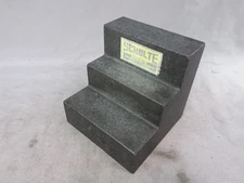 6" x 6" x 6" Black Granite Angle Plate 3 Step Block Schulte Inspection Equipment