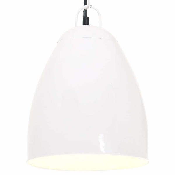 HäNgelampe Industriestil 25 W Weiß Rund 32 Cm E27-image