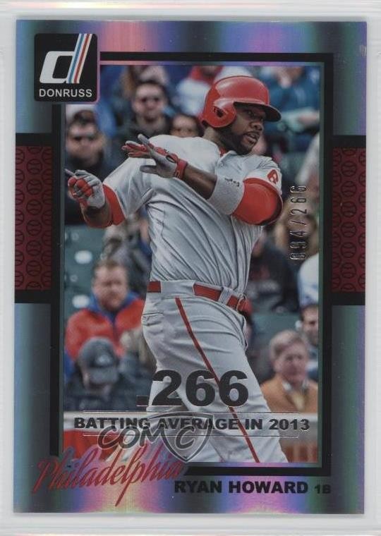 2014 Panini Donruss Silver Season Stat Line 94/266 Ryan Howard #323 1l3