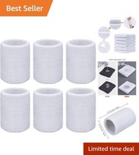 Stylish  Lightweight Sweat Absorbent Wristbands - 6-Pack for Active Lifestyles