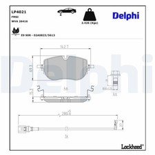 1x Bremsbelagsatz, Scheibenbremse DELPHI LP4021 passend für AUDI FORD SKODA