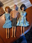 Lot Of 3 estate Find Vintage Barbie Dolls And Ken Mattel 1950's 1960's