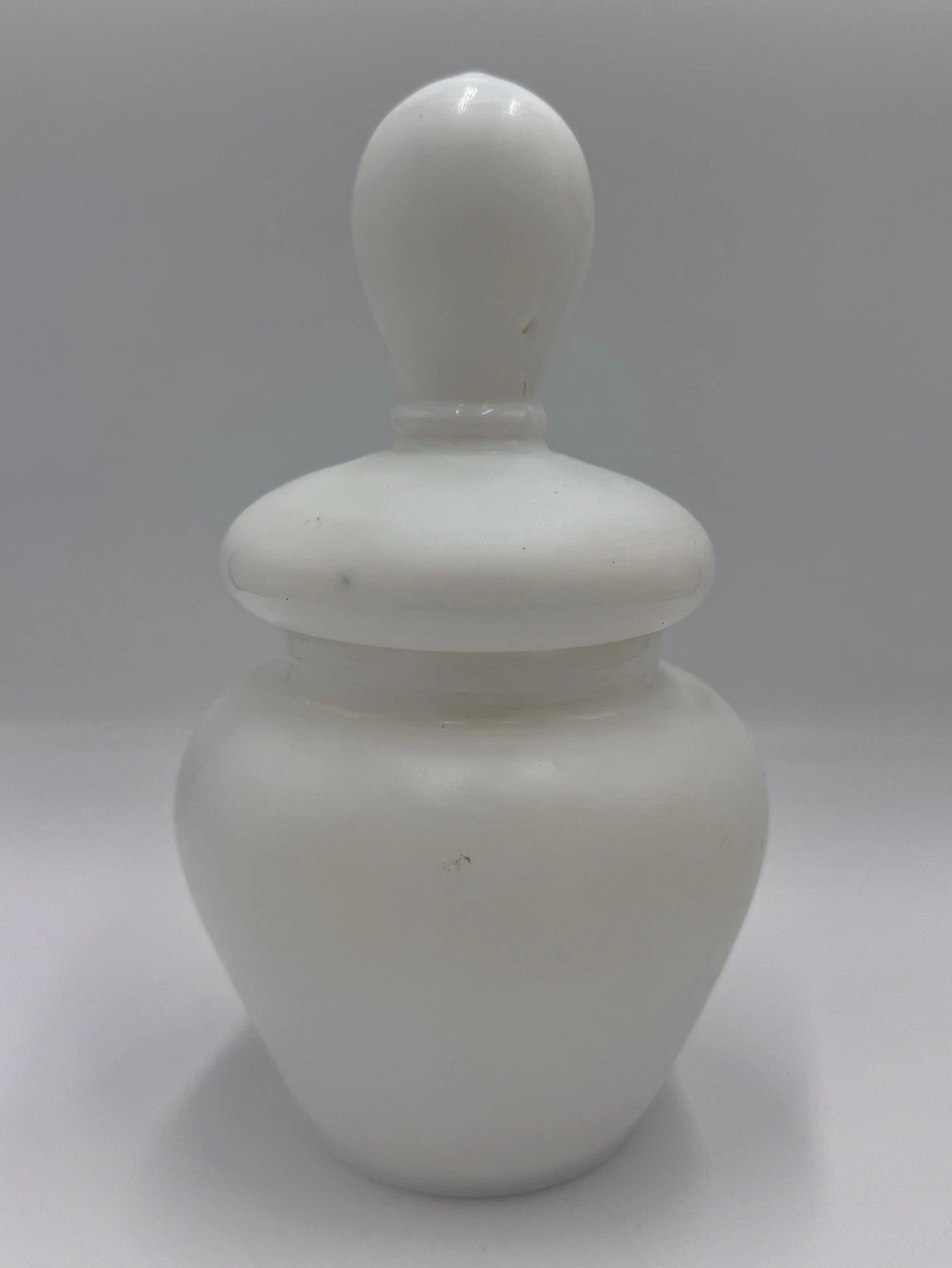 Apothecary White Milk Glass Jar 7.5”