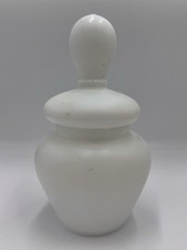 Apothecary White Milk Glass Jar 7.5&rdquo;