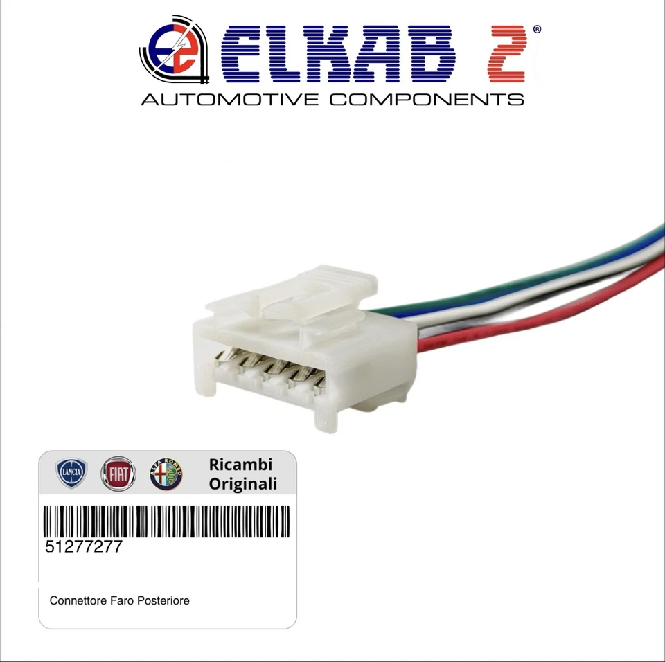 Connettore 5 Pin Fari Posteriori, Cablaggio Spina Luci Fanali Fiat, Alfa, Lancia - Imagem 2 de 4
