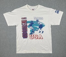 Vintage Hanes L White Single Stitch Shirt Made In USA Tacoma Washington Soccer