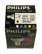 PHILIPS GBD 6433 20W 12V ALUMINUM REFLECTOR BULB, 6 BEAM, BA15D BASE
