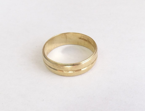 Vintage 14K Yellow Gold Ring Size Around 8 / Weight 3.74 g / FedEx FS / BE1p - Picture 15 of 18