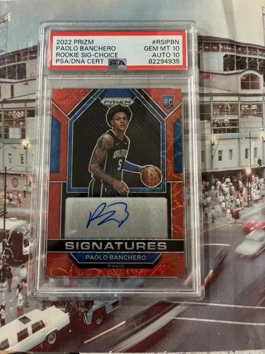 Paolo Banchero 2022-2023 Panini Rookie Signatures Choice PSA 10/10 Rookie Auto