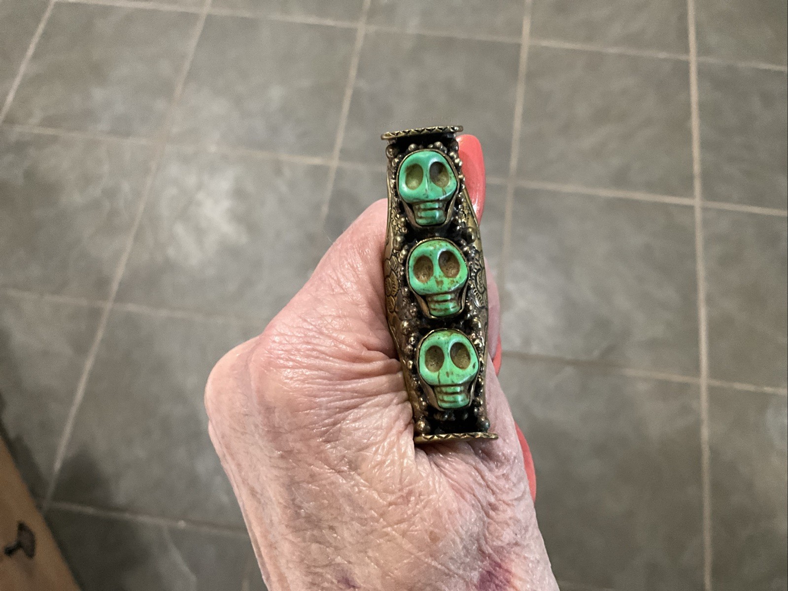 VINTAGE ADJUSTABLE SKULL RING  ADJUSTABLE FOR ANY… - image 1