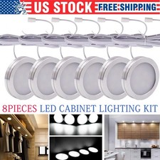 LED Under Cabinet Lighting Kit Kitchen Counter Closet Shelf Puck Light Hardwired