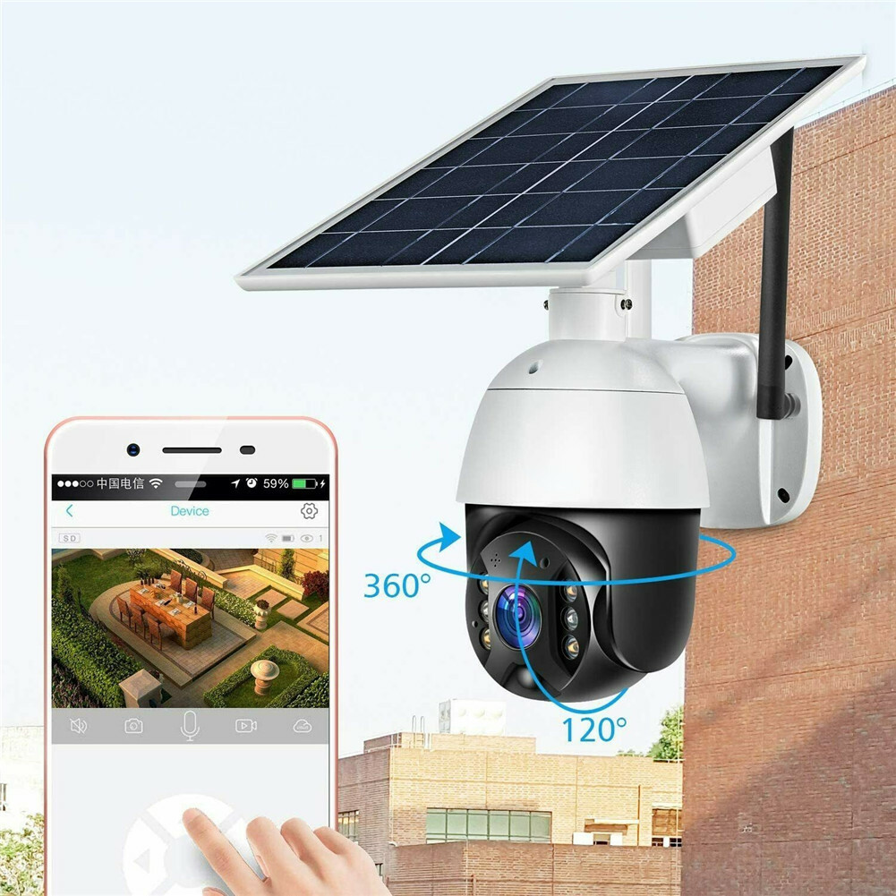 Outdoor Solar Panel Battery Powered Wireless Security Camera